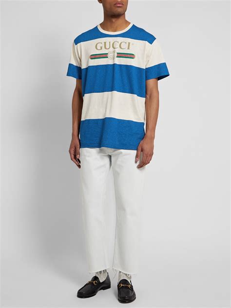 gucci blue and white striped shirt|plain white gucci shirt.